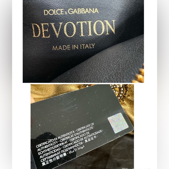 Dolce and Gabbana Medium foiled calfskin Devotion Soft Cluch Bag - Picture 13 of 16